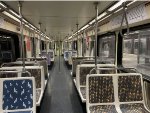 Interior of an LACMTA Breda Heavy Rail Subway Car 